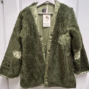 Urban Renewal Olive Plush Reversible Utility Jacket